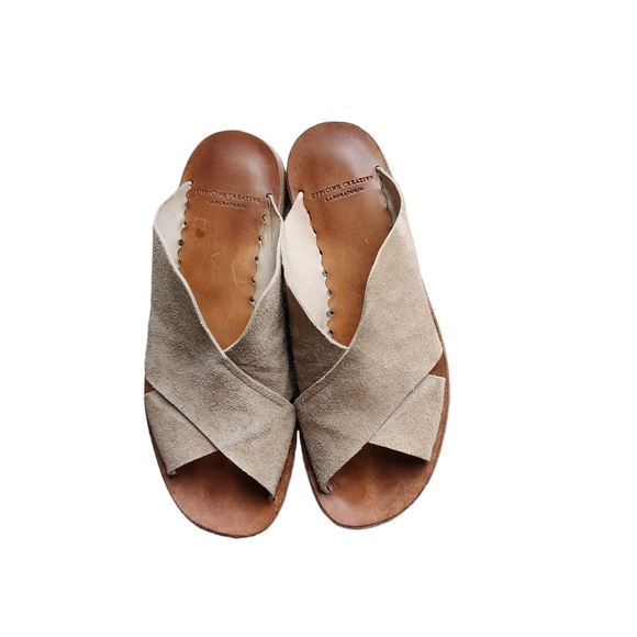 OFFICINE CREATIVE Leather Suede slide sandals size 38 - Picture 3 of 12